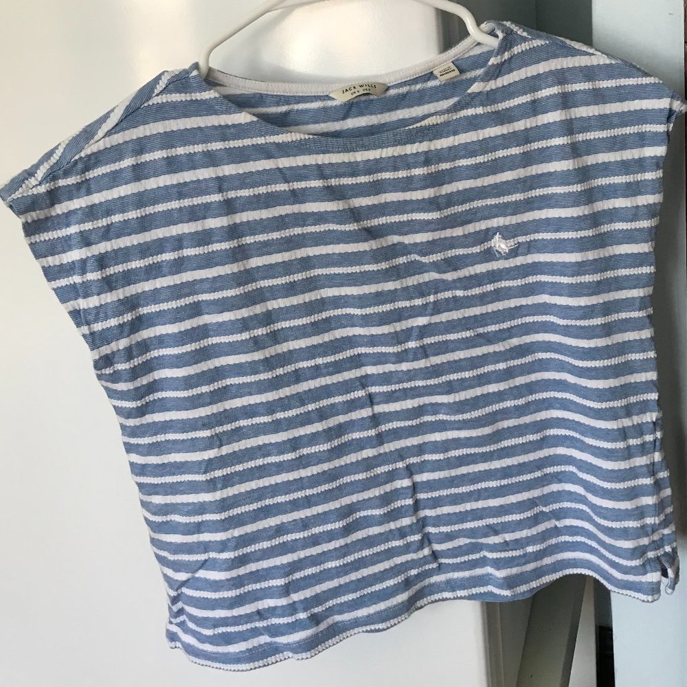 Jack Wills summer shirt blue and white stripes